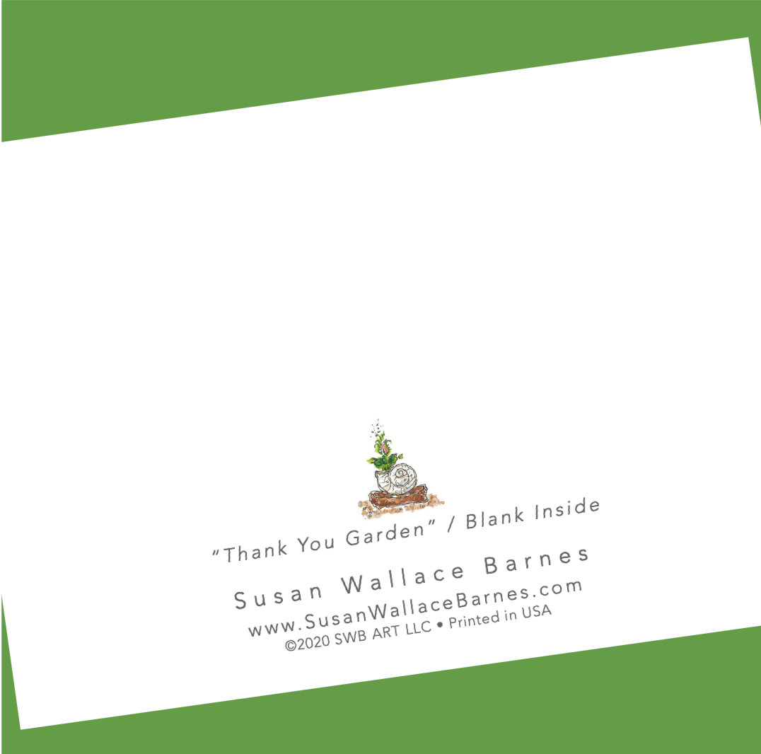 THANK YOU GARDEN 5x7 Folding Note Cards with Envelopes - SET OF 10