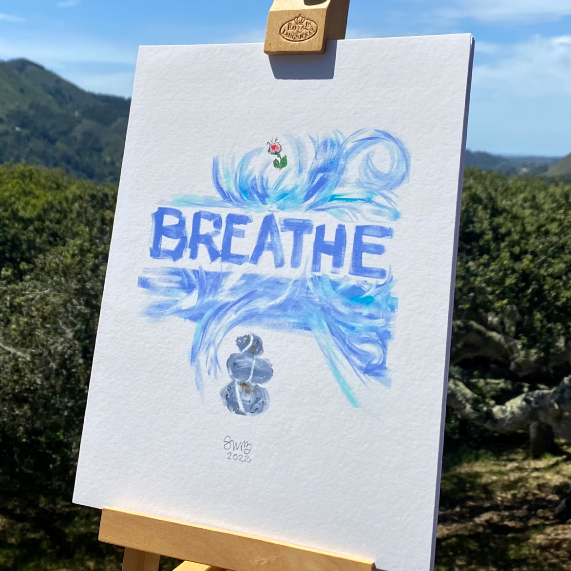 "BREATHE" Signed Giclée (Vertical)