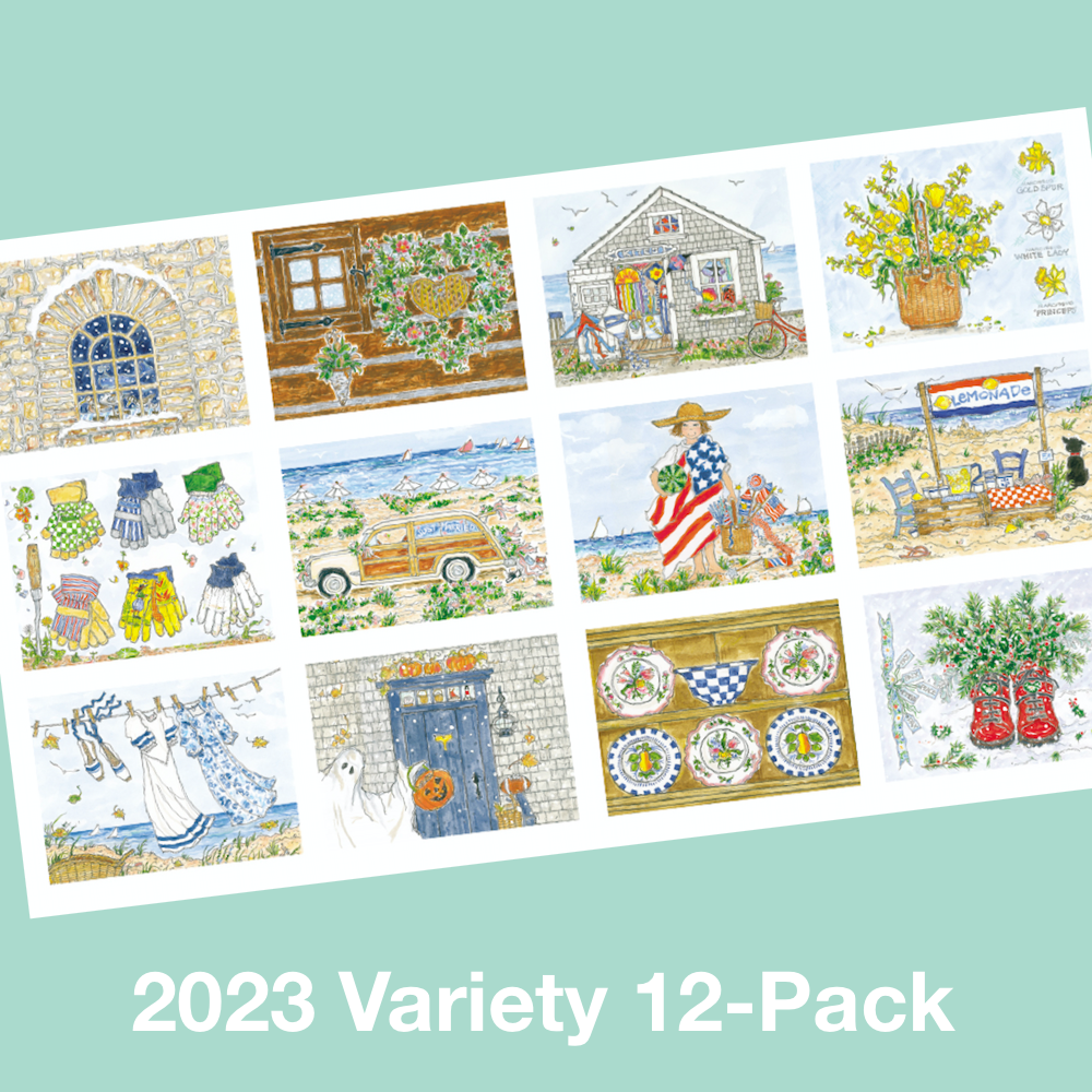 12 MONTHS COMPLETE SET of 2023 4x5 INVITATION POSTCARDS with Envelopes - SET OF 12