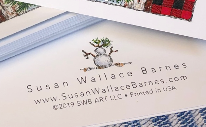 Woodie Holiday 5x7 Folding Note Cards with Envelopes - SET OF 10