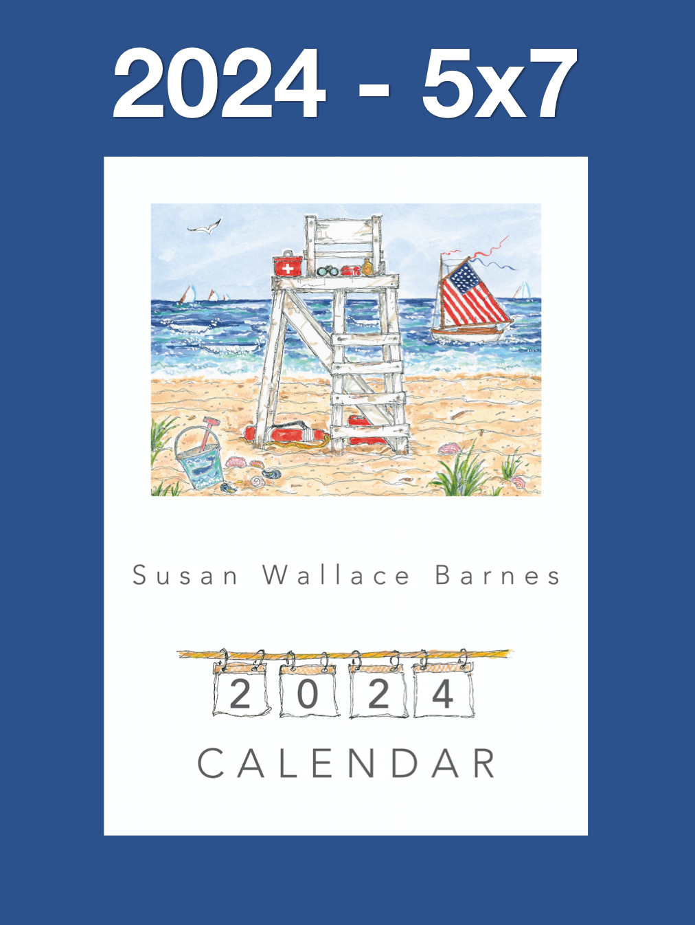 * 2024 * - 5 x 7 Susan Wallace Barnes 2024 Calendar