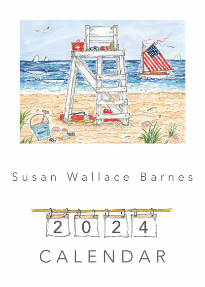 * 2024 * - 5 x 7 Susan Wallace Barnes 2024 Calendar