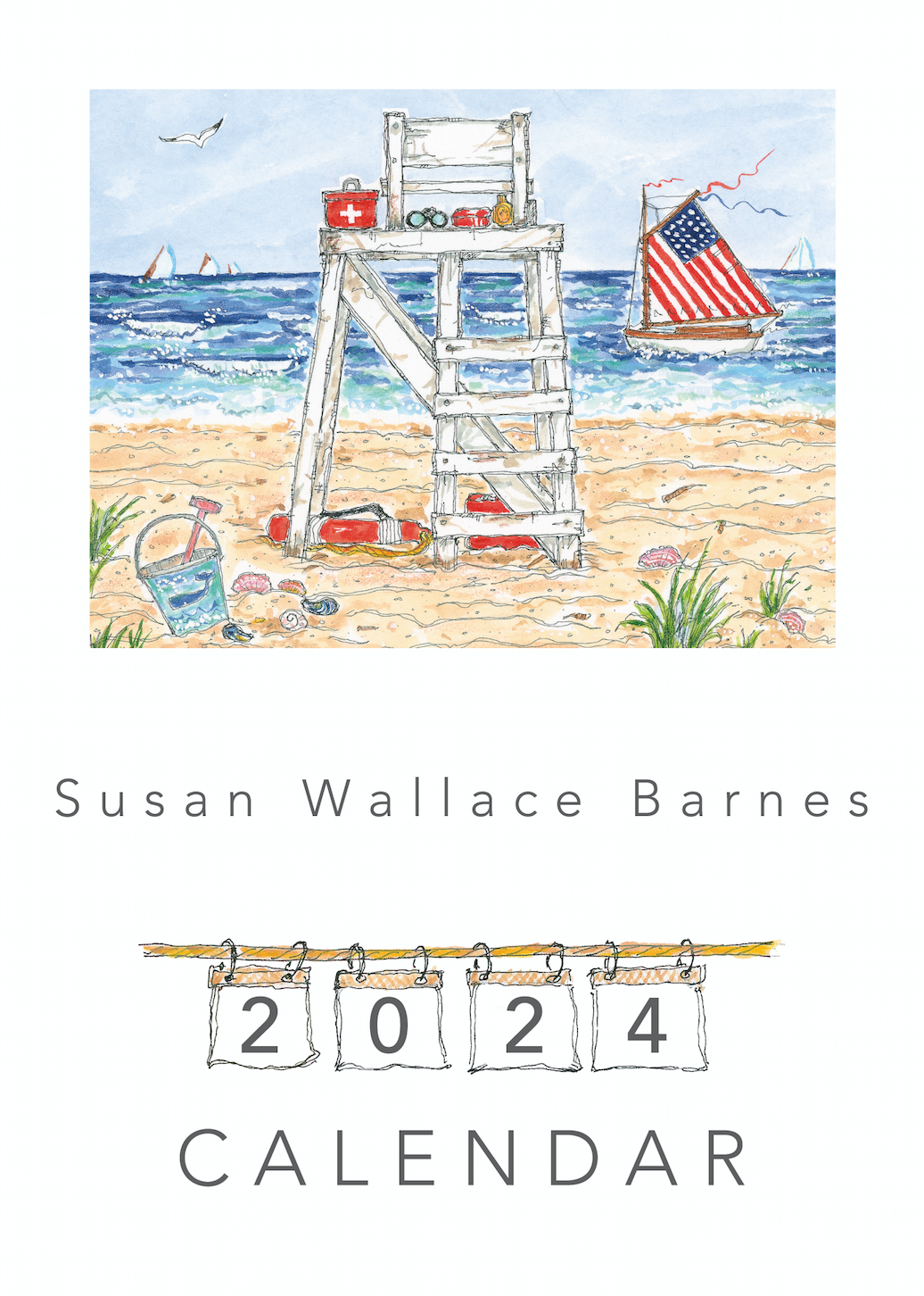 * 2024 * - 5 x 7 Susan Wallace Barnes 2024 Calendar