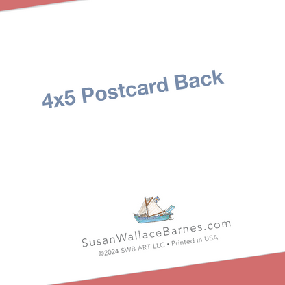 AUGUST 2025 4x5 Postcards with Envelopes - SET OF 10