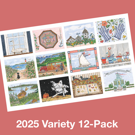 12 MONTHS COMPLETE SET of 2025 4x5 INVITATION POSTCARDS with Envelopes - SET OF 12