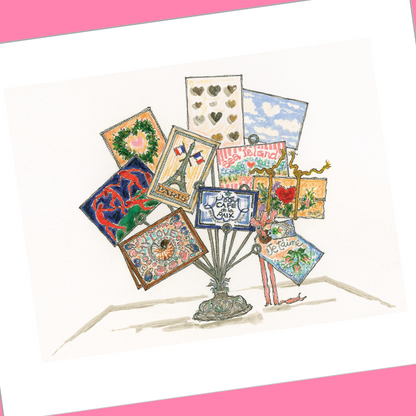 FEBRUARY 2026 4x5 INVITATION POSTCARDS with Envelopes - SET OF 12