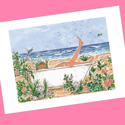 TUB BY-THE-SEA 5x7 Postcards with Envelopes - SET OF 10