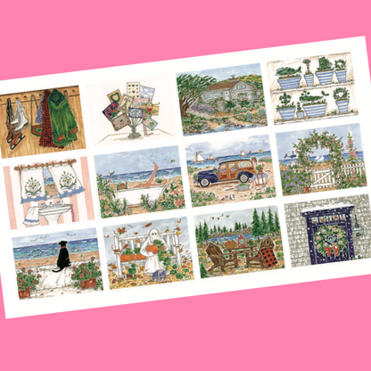 12 MONTHS COMPLETE SET of 2026 4x5 INVITATION POSTCARDS with Envelopes - SET OF 12