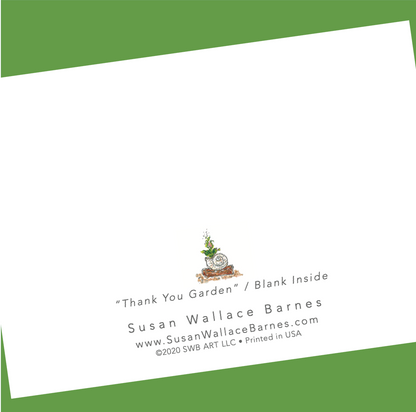 THANK YOU GARDEN 5x7 Folding Note Cards with Envelopes - SET OF 10