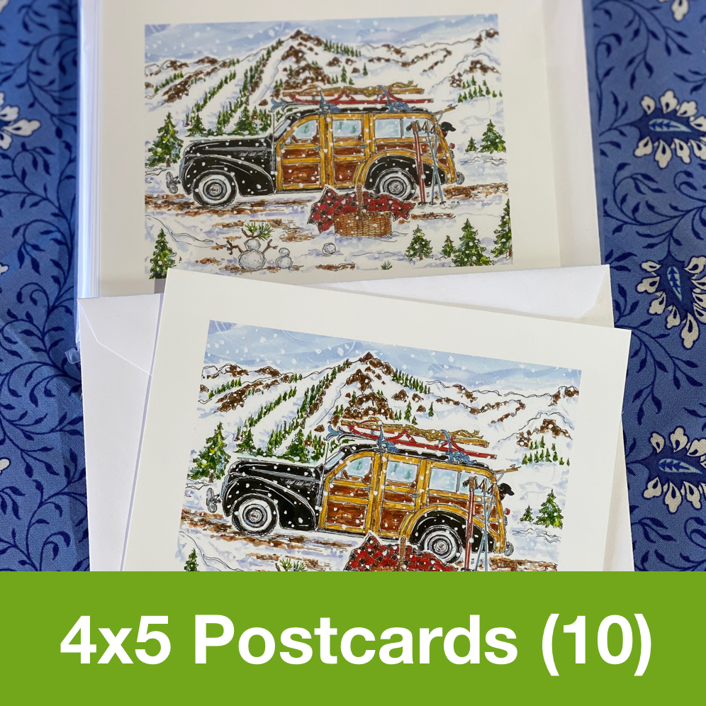 DECEMBER 2020 4x5 Postcards with Envelopes - SET OF 10