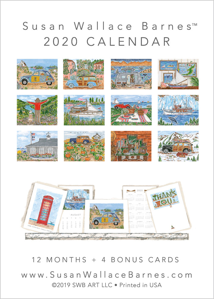 * 2020 * - 5 x 7  Susan Wallace Barnes 2020 Calendar