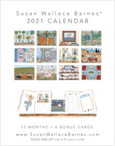 * 2021 * - 11 x 14 Susan Wallace Barnes 2021 * POSTER * Calendar ...