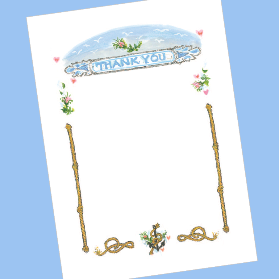 THANK YOU QUARTERBOARD 5x7 Postcards with Envelopes - SET OF 10