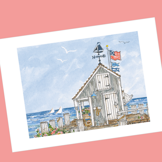 MARTHA'S VINEYARD WHARF 5x7 Postcards with Envelopes - SET OF 10