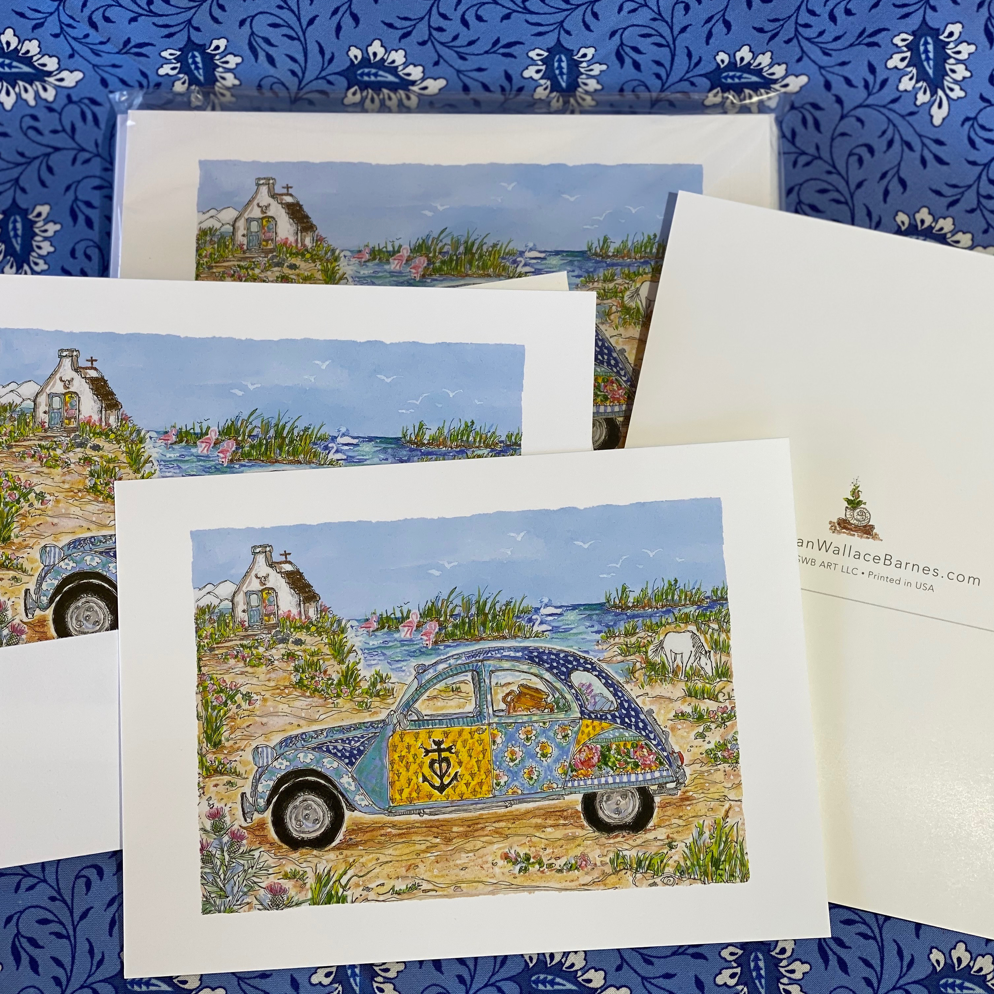 CAMARGUE CAR 5x7 Postcards with Envelopes - SET OF 10