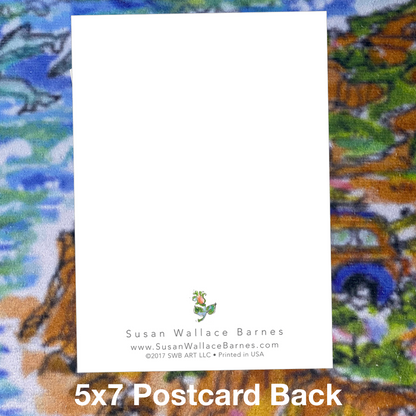 BURST MY BUD OF CALM 5x7 Postcards with Envelopes - SET OF 10