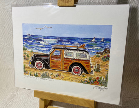"Lifeguard Woodie" Signed Print 2010