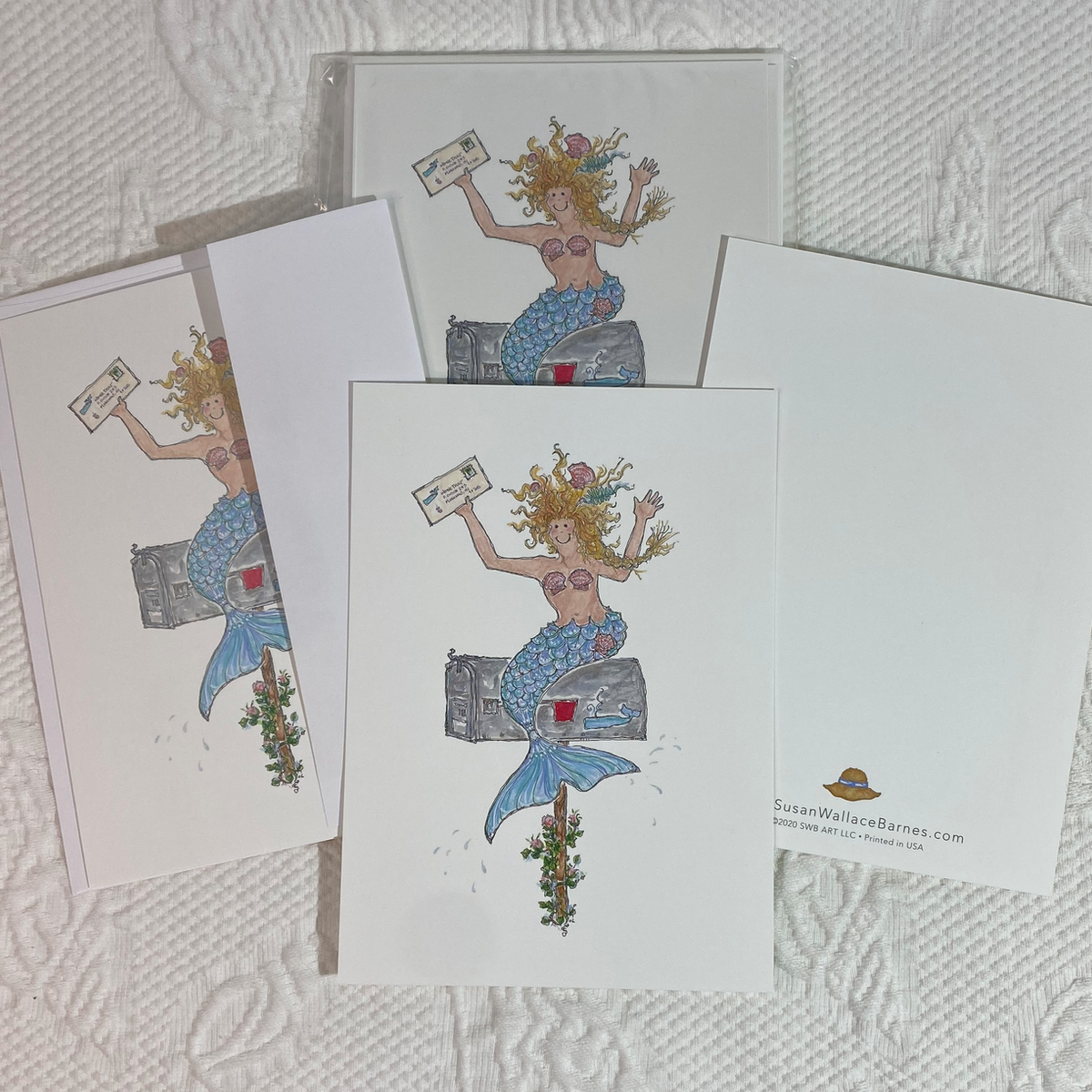 MERMAIL 5x7 POSTCARDS with Envelopes - SET OF 10