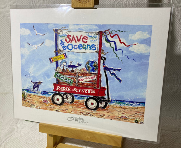 "Save The Oceans" signed print 2009
