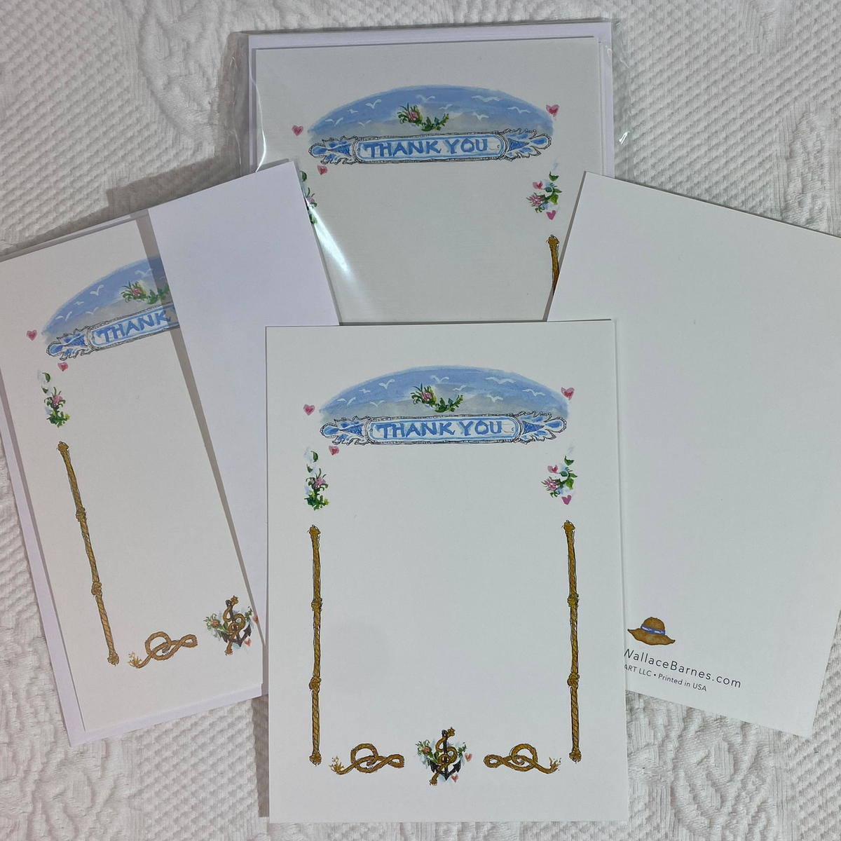 THANK YOU QUARTERBOARD 5x7 Postcards with Envelopes - SET OF 10